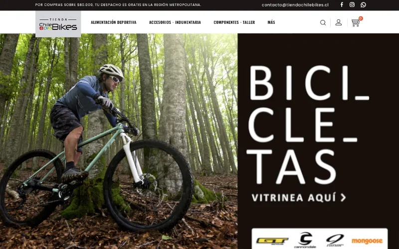 Diseño web profesional de sitio Bikes