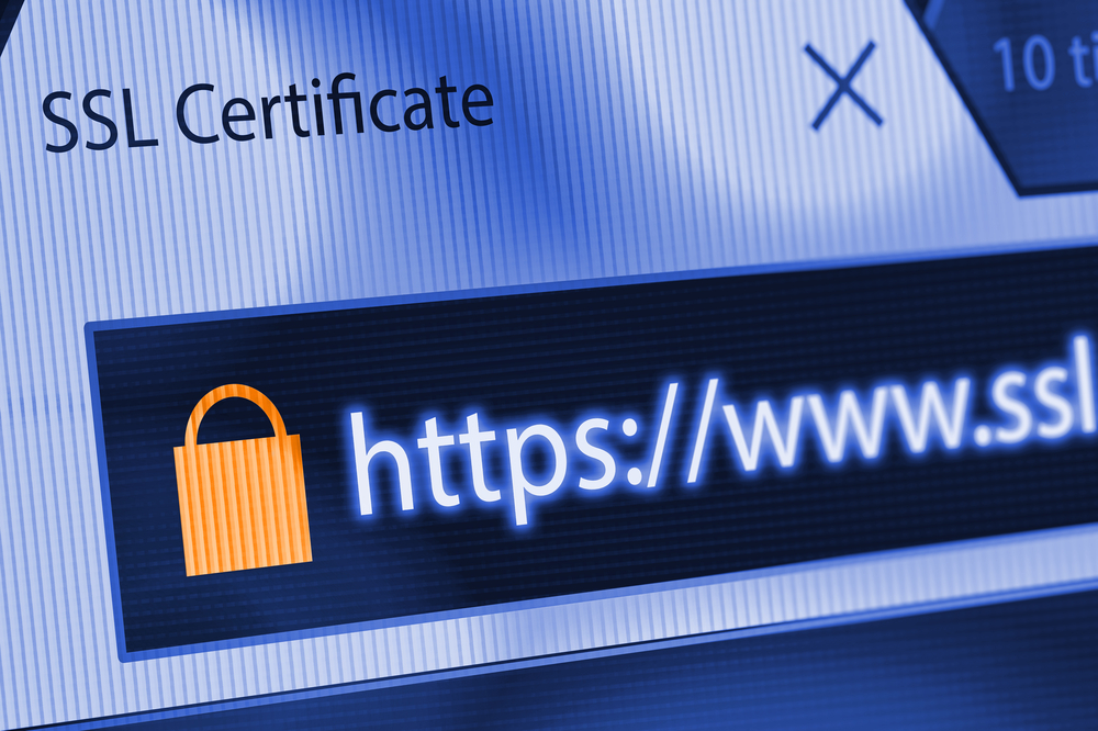 Certificado SSL asegurando el sitio web